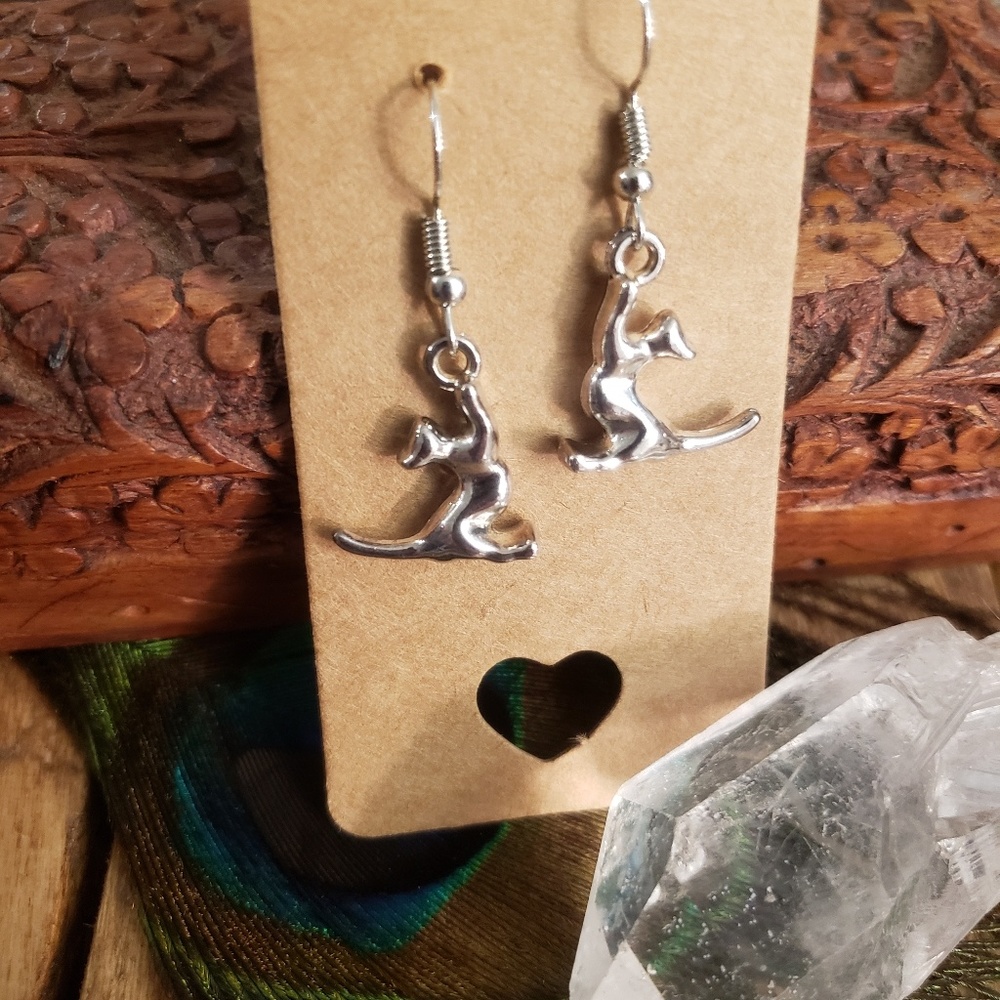 Cat earrings Stretching Lazy Kitty Cat Lover Gift Witchy Halloween Pet Jewelry